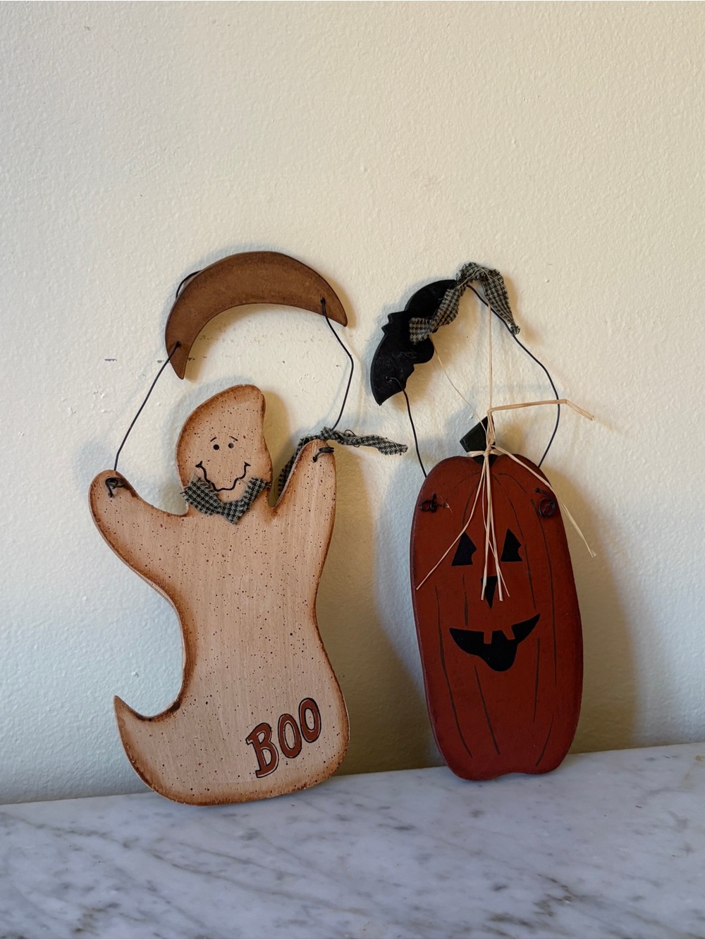 Vintage Wooden Halloween Wall Hangings